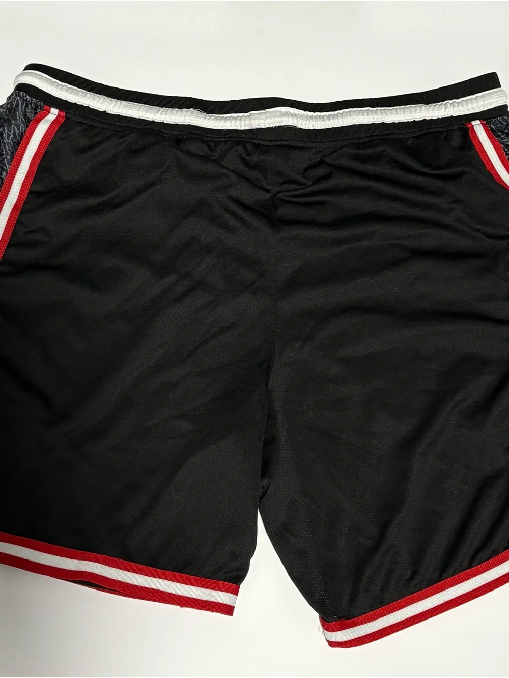 NBA Black, Red & White Chicago Bulls Basketball Shorts
